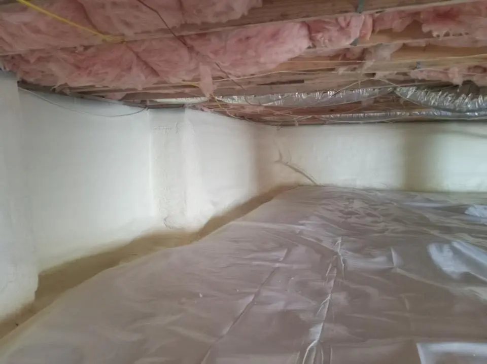 Crawl space encapsulation with closed-cell spray foam for Spray Foam Roofing in Basehor